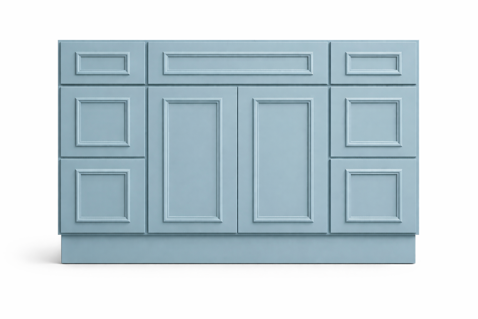 CRP-10161 Style Vanity Combination Six Drawer w/ Butt Doors in SW7613 Aquasphere