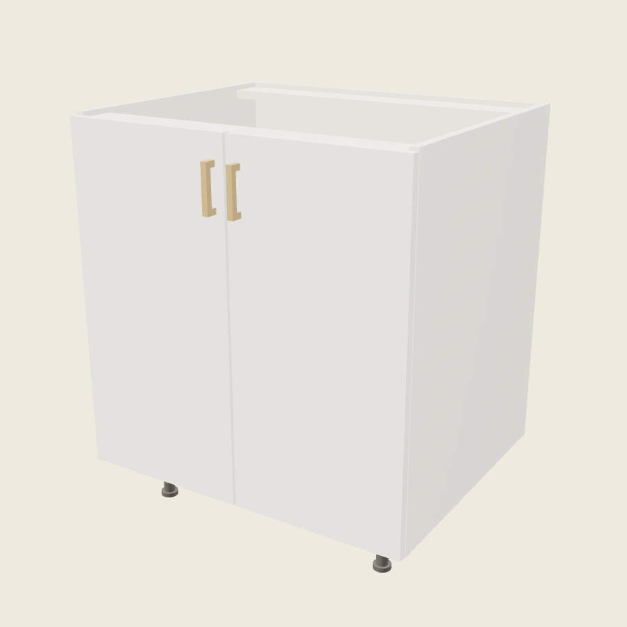 Palermo Gloss White Full Height Two Door Base - B30FH — 2020 catalog rendering; finish and installed options are illustrative