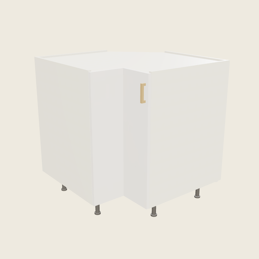 Palermo Gloss White Base Easy Reach Cabinet - BER33 — 2020 catalog rendering; left-hand arrangement shown; finish and installed options are illustrative