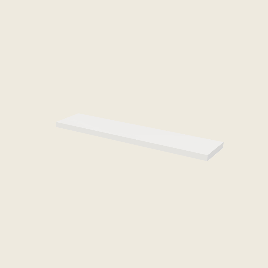 Palermo Gloss White Floating Shelf - FS60 — 2020 catalog rendering; finish and installed options are illustrative