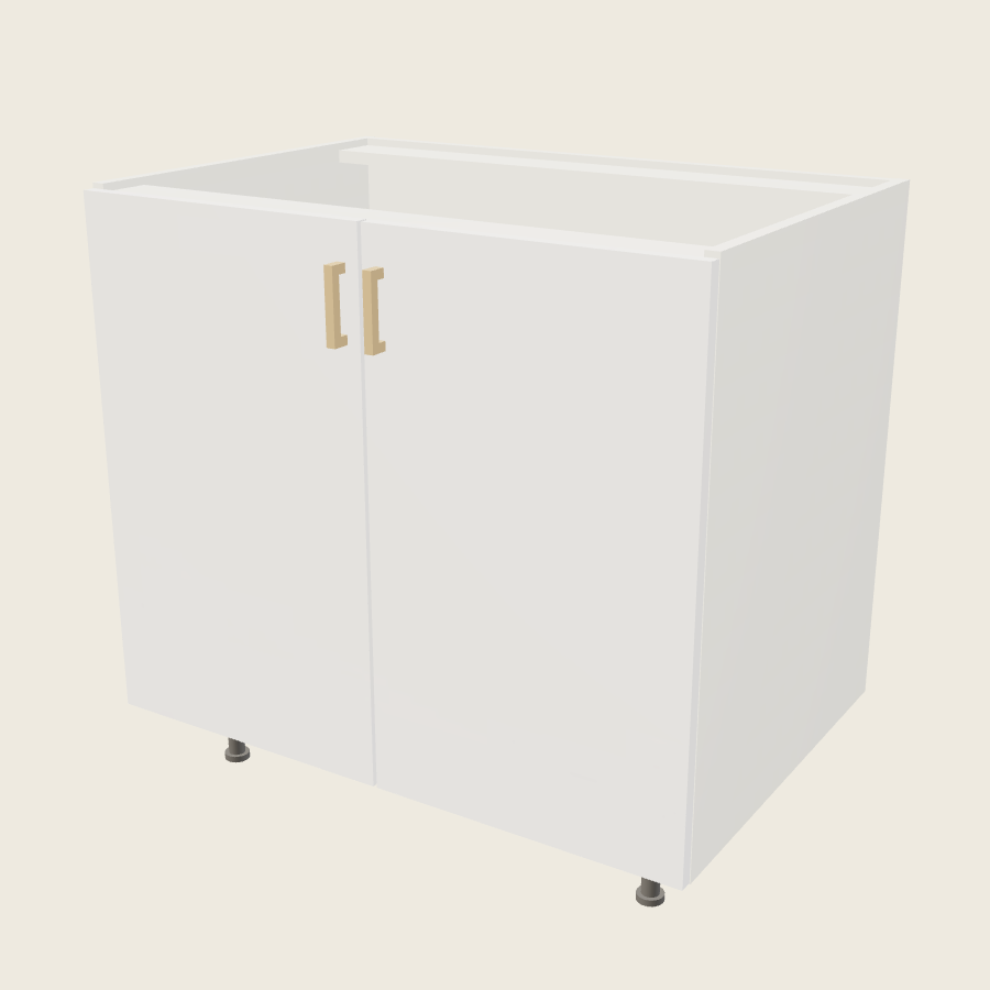 Palermo Gloss White Full Height Double Door Sink Base - SB36FH — 2020 catalog rendering; finish and installed options are illustrative