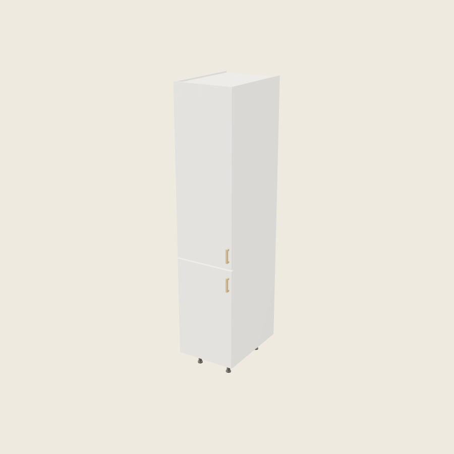 Palermo Gloss White Tall Utility Cabinet - T1884 — 2020 catalog rendering; left-hand arrangement shown; finish and installed options are illustrative