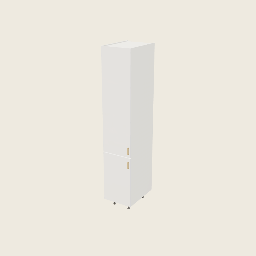 Palermo Gloss White Tall Utility Cabinet - T1894 — 2020 catalog rendering; left-hand arrangement shown; finish and installed options are illustrative