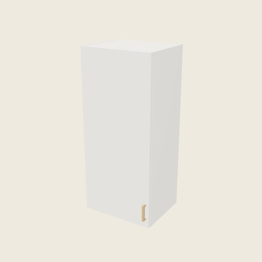 Palermo Gloss White Single Door Wall Cabinet - W1840 — 2020 catalog rendering; left-hand arrangement shown; finish and installed options are illustrative