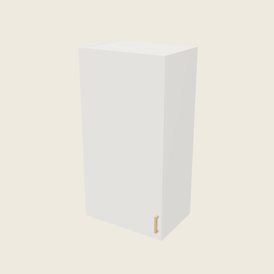 Palermo Gloss White Single Door Wall Cabinet - W2140 — 2020 catalog rendering; left-hand arrangement shown; finish and installed options are illustrative