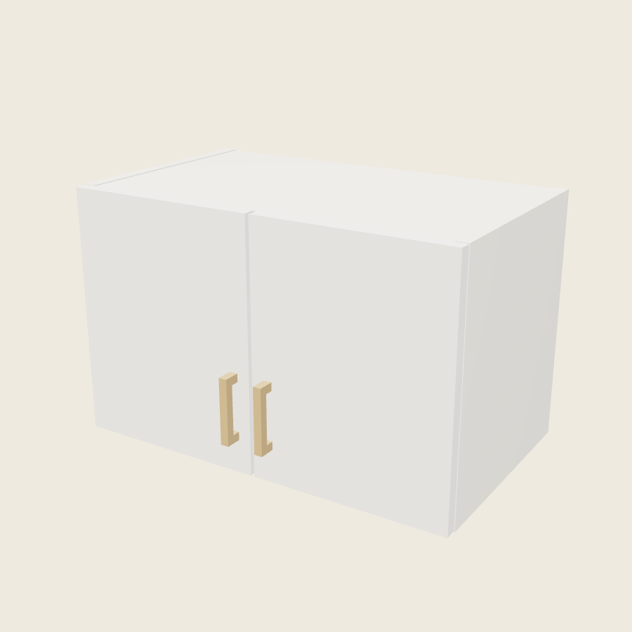 Palermo Gloss White Double Door Wall Cabinet - W2415 — 2020 catalog rendering; finish and installed options are illustrative