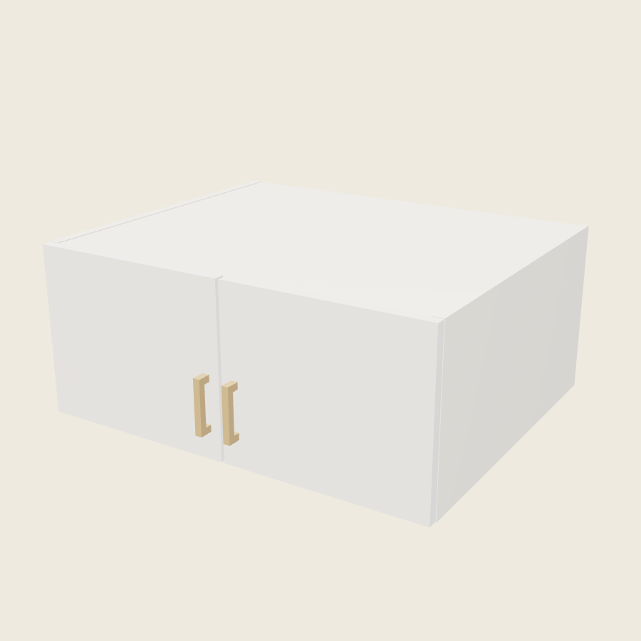 Palermo Gloss White Double Door Wall Cabinet - W301224 — 2020 catalog rendering; finish and installed options are illustrative