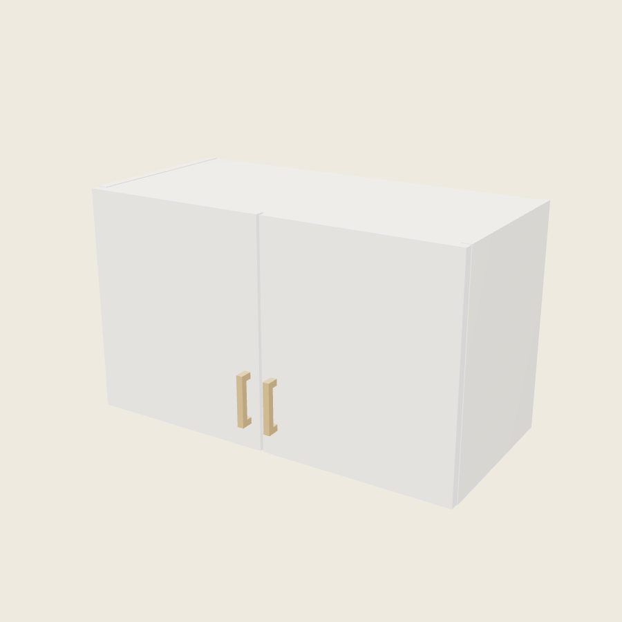 Palermo Gloss White Double Door Wall Cabinet - W3018 — 2020 catalog rendering; finish and installed options are illustrative