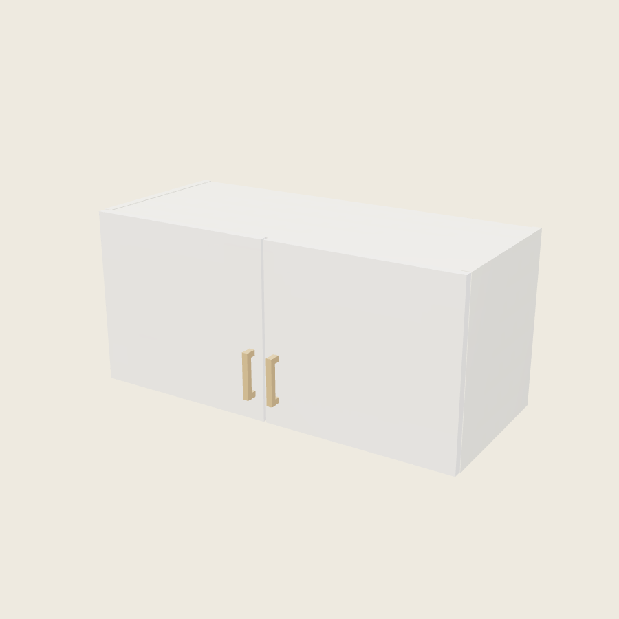 Palermo Gloss White Double Door Wall Cabinet - W3315 — 2020 catalog rendering; finish and installed options are illustrative