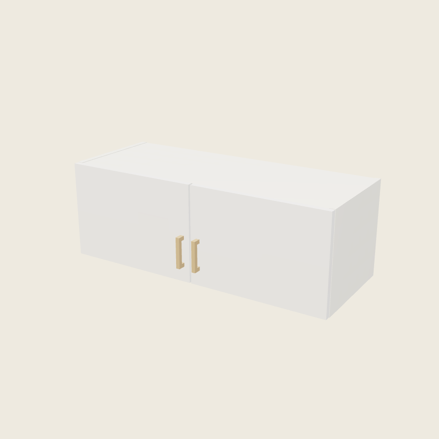 Palermo Gloss White Double Door Wall Cabinet - W3612 — 2020 catalog rendering; finish and installed options are illustrative