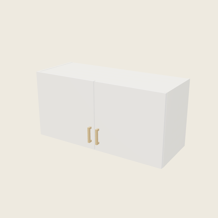 Palermo Gloss White Double Door Wall Cabinet - W3618 — 2020 catalog rendering; finish and installed options are illustrative