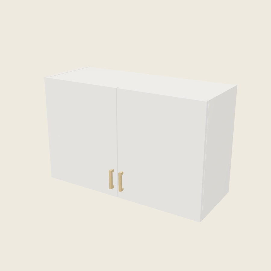 Palermo Gloss White Double Door Wall Cabinet - W3623 — 2020 catalog rendering; finish and installed options are illustrative