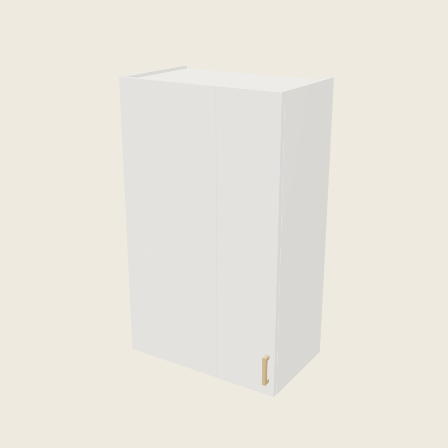 Palermo Gloss White Wall Blind Corner Cabinet - WBC24/2740 — 2020 catalog rendering; left-hand arrangement shown; finish and installed options are illustrative