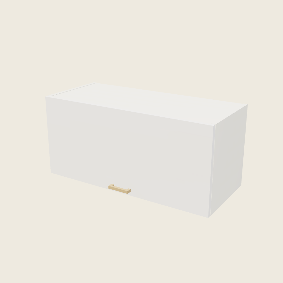 Palermo Gloss White Blum Aventos Flip Up Door Wall Cabinet - WFD3315-BLUM — 2020 catalog rendering; finish and installed options are illustrative