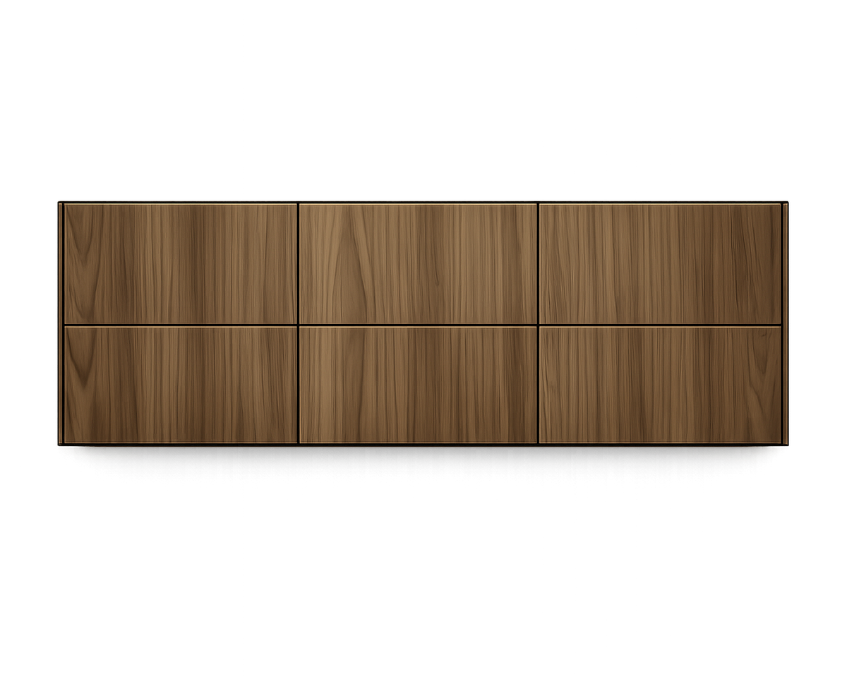 72 in. DB w/ 6 Drawers - Walnut
