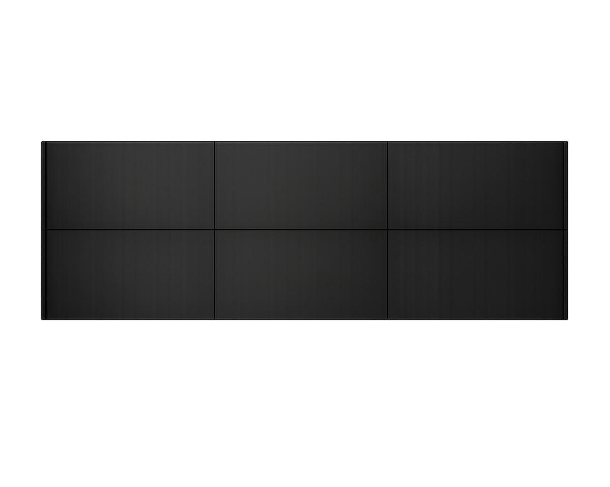 72 in. DB w/ 6 Drawers - Matte Black