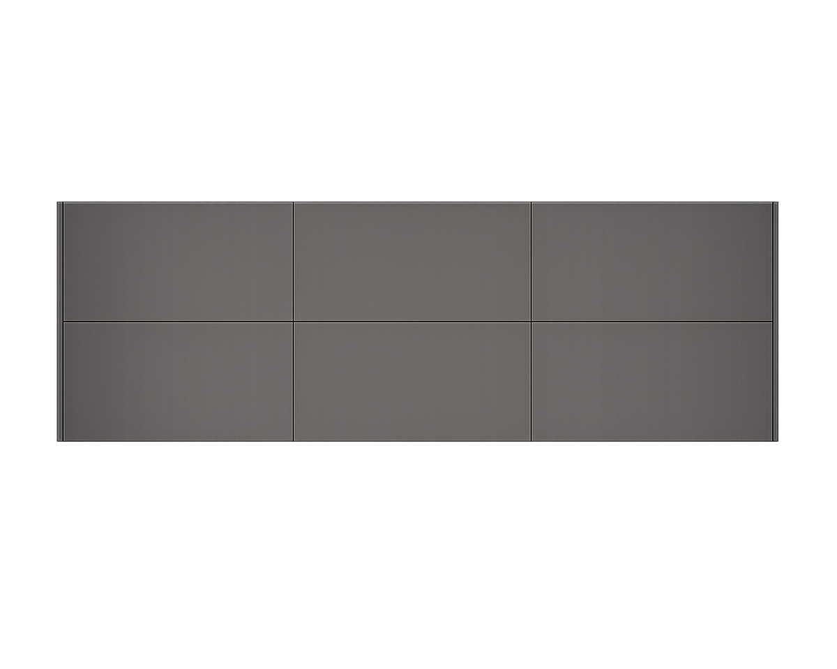 72 in. DB w/ 6 Drawers - Matte Gray