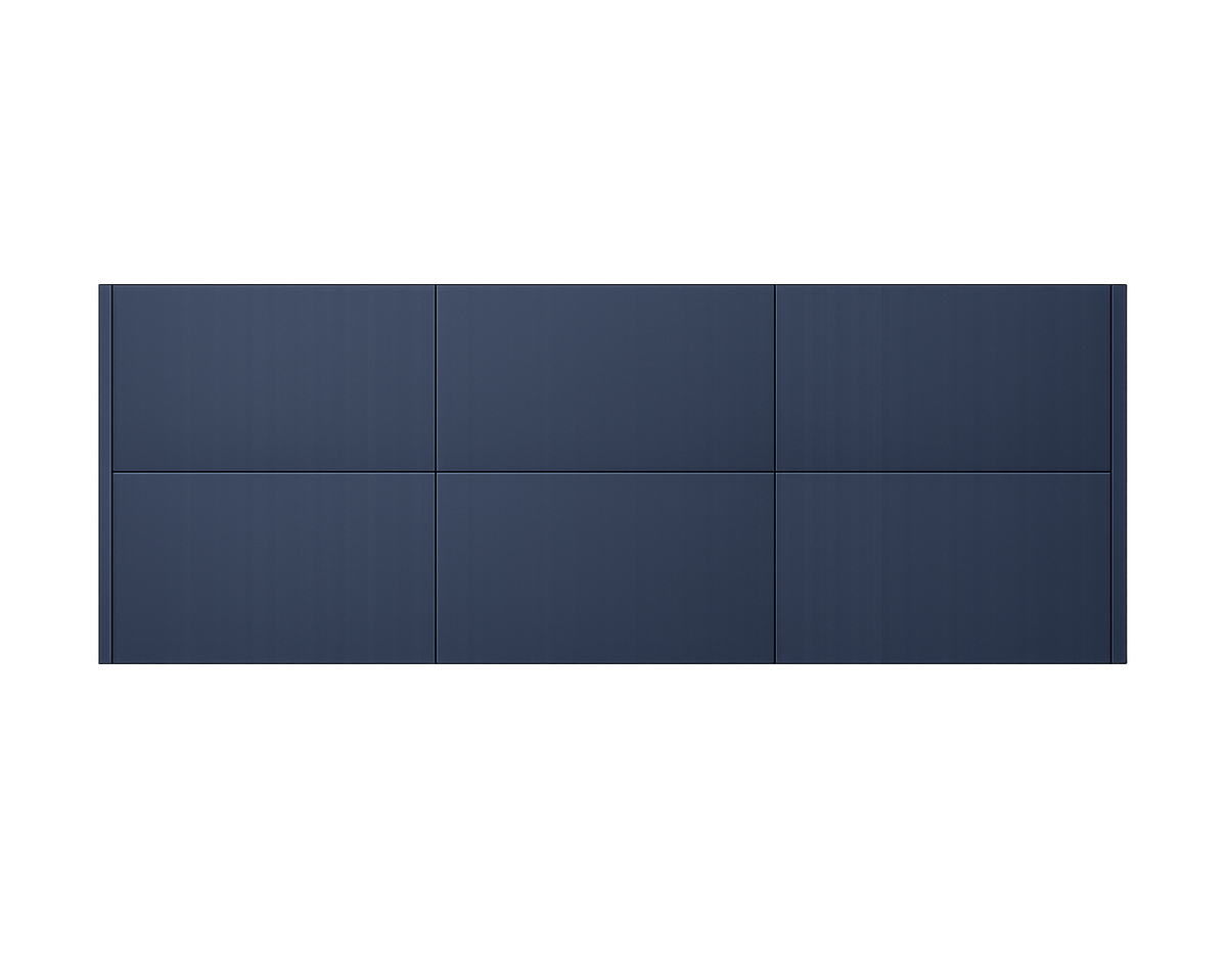 72 in. DB w/ 6 Drawers - Matte Blue
