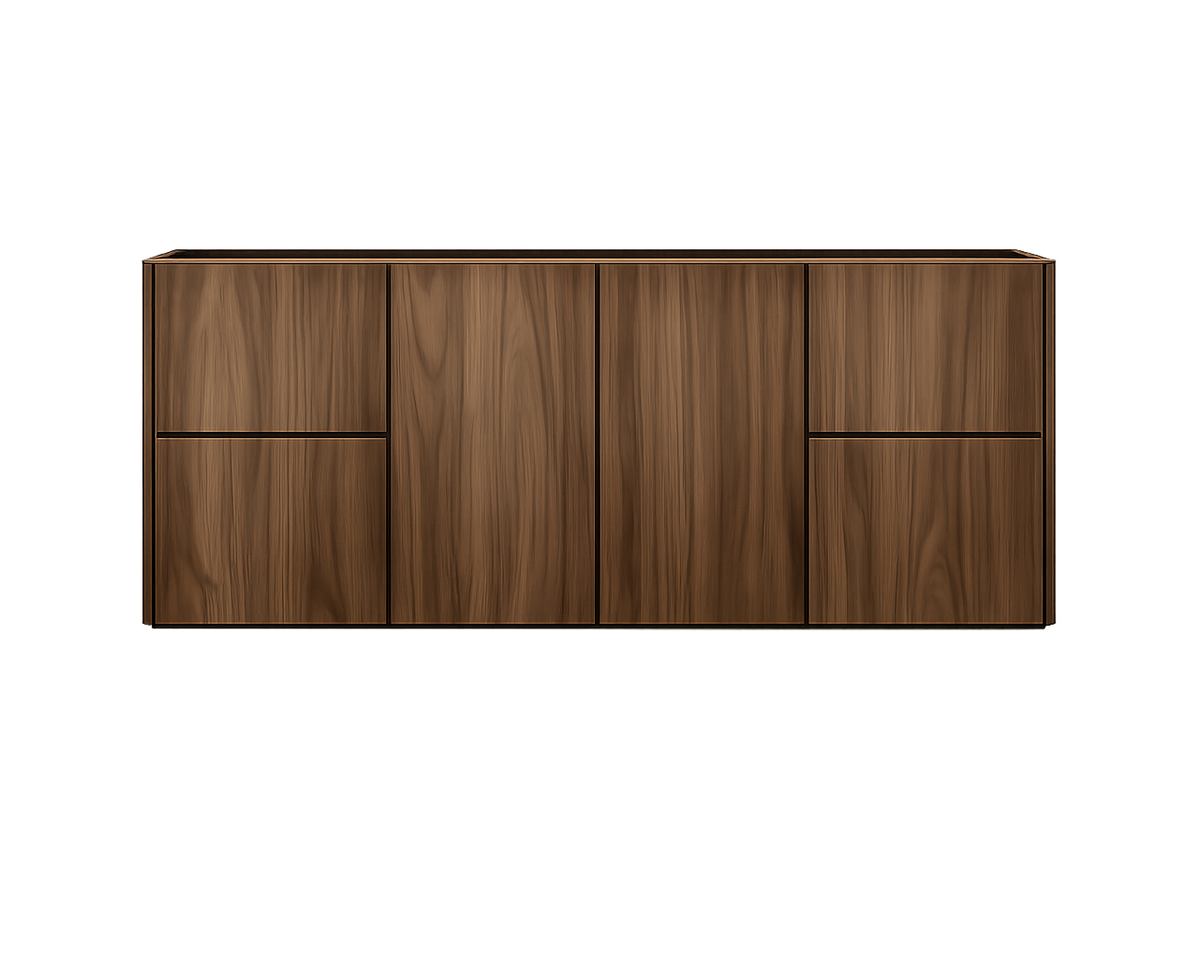 60" Single Bowl w/ 4 Drawers - Walnut
