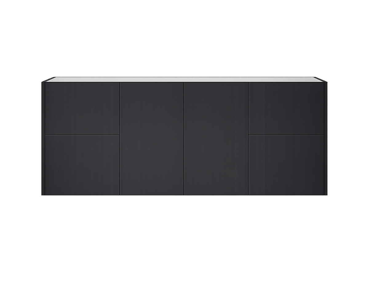 60" Single Bowl w/ 4 Drawers - Matte Black