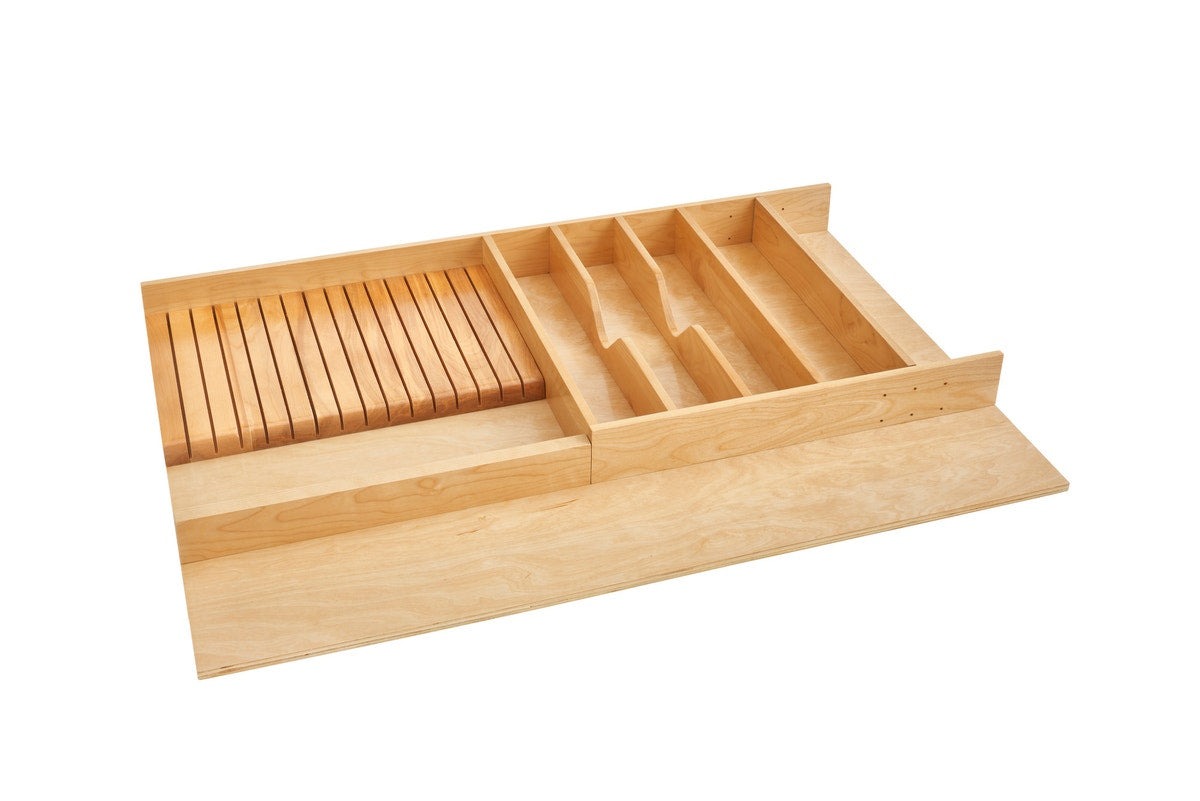 r049 | 4WUTKB-36SH-1 | Trimmable Utensil & Knife Block Organizer Insert (33-1/4" Max to 25-1/4" Min)