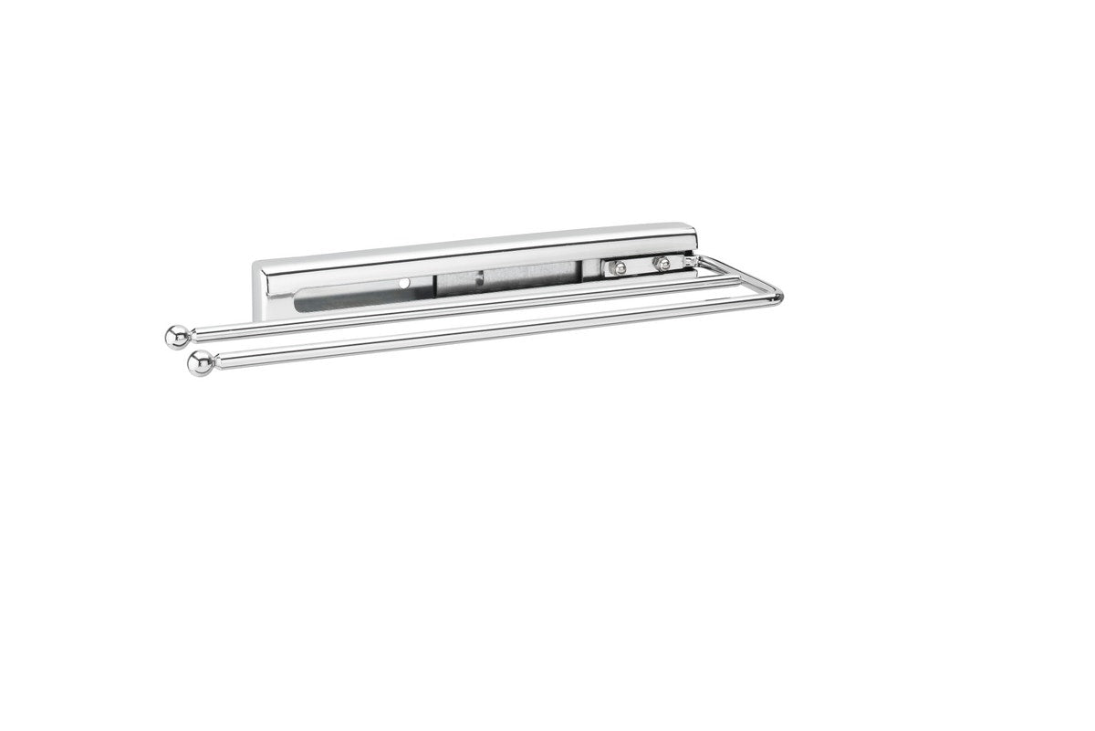 r054 | 563-51-C | Chrome Under Cabinet 2-Prong Pullout Towel Bar