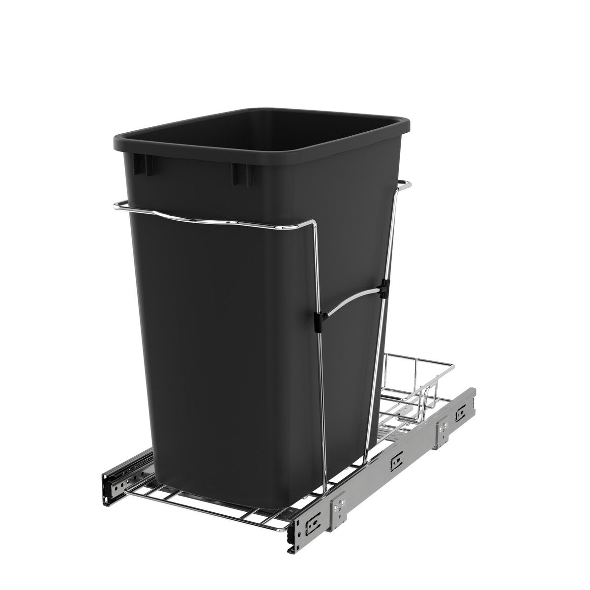 r076 | RV-12KD-18C S | Bottom Mount Wire Pullout w/ Single 35qt. Waste Container (Door Mount Kit Sold Seprately)