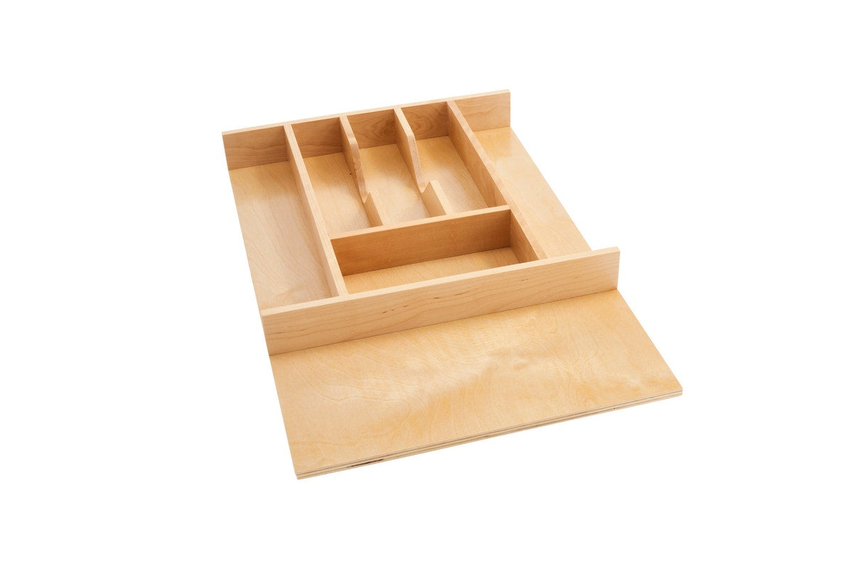 r039 | 4WCT-1SH | Trimmable Wood Cutlery Tray (14-5/8" Max to 8-3/4" Min)