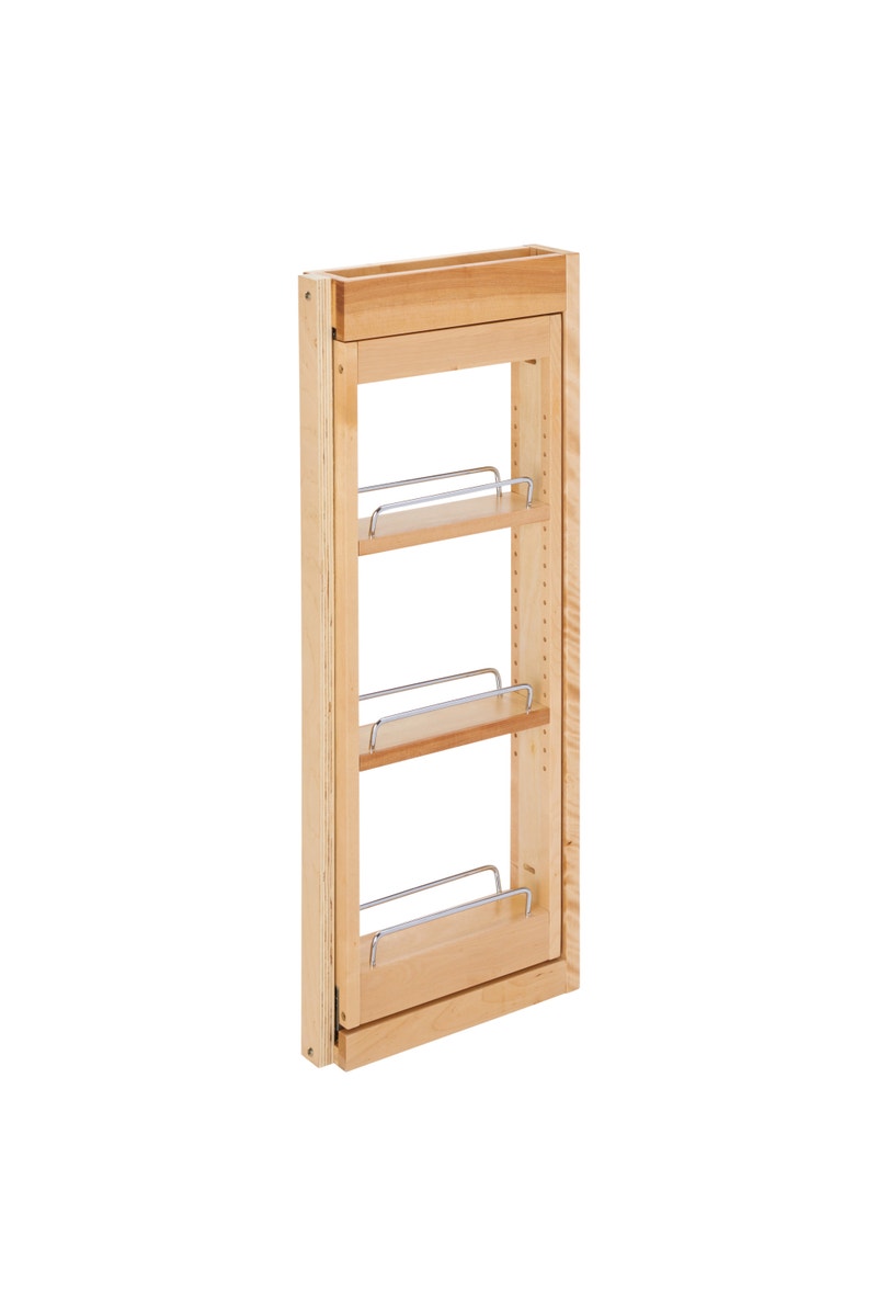 r005 | 432-WFBBSC30-3C | 3" Tiered Wall Filler Between Cabinet Pullout w/ Ball Bearing Soft-Close (30"H Wall Cabinets)