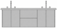 Halo 72" Double Bowl Vanity w/ 2 Drawers
