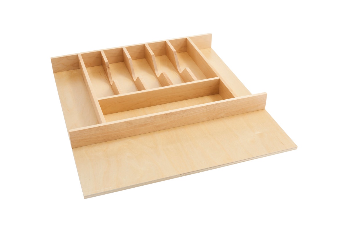 r040 | 4WCT-3SH | Trimmable Wood Cutlery Tray (21-1/8" Max to 15" Min)