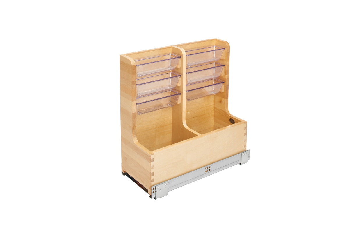 r081 | 441-12VSBSC-1 | Vanity Cabinet L-Shaped Pullout Organizer w/ Blum Soft-Close