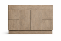Slab Style Vanity Combination Six Drawer w/ Butt Doors in Portabella