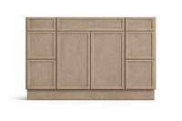 Slim Shaker Style Vanity Combination Six Drawer w/ Butt Doors in Portabella