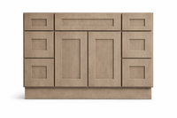 Shaker Style Vanity Combination Six Drawer w/ Butt Doors in Portabella