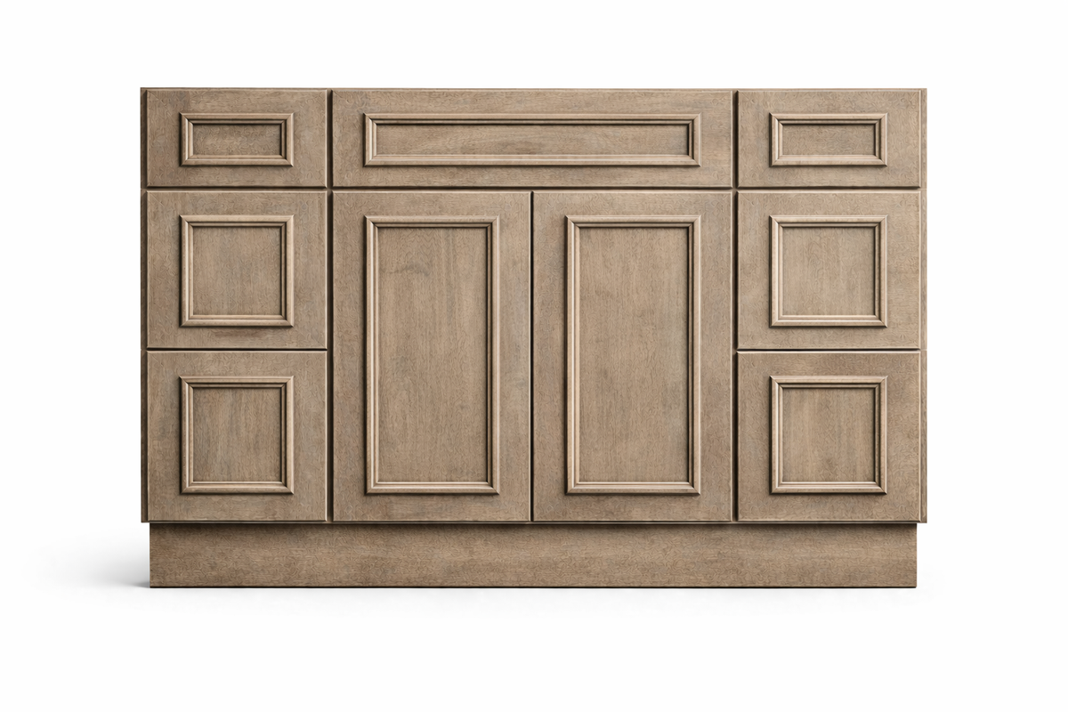 CRP-10161 Style Vanity Combination Six Drawer w/ Butt Doors in Portabella
