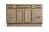 CRP-10161 Style Vanity Combination Six Drawer w/ Butt Doors in Portabella