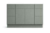 Slab Style Vanity Combination Six Drawer w/ Butt Doors in SW6207 Retreat