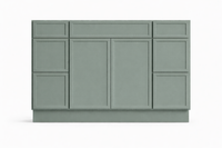 Slim Shaker Style Vanity Combination Six Drawer w/ Butt Doors in SW6207 Retreat