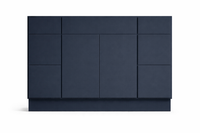 Slab Style Vanity Combination Six Drawer w/ Butt Doors in SW6244 Naval
