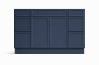 Slim Shaker Style Vanity Combination Six Drawer w/ Butt Doors in SW6244 Naval