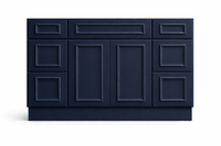 CRP-10161 Style Vanity Combination Six Drawer w/ Butt Doors in SW6244 Naval