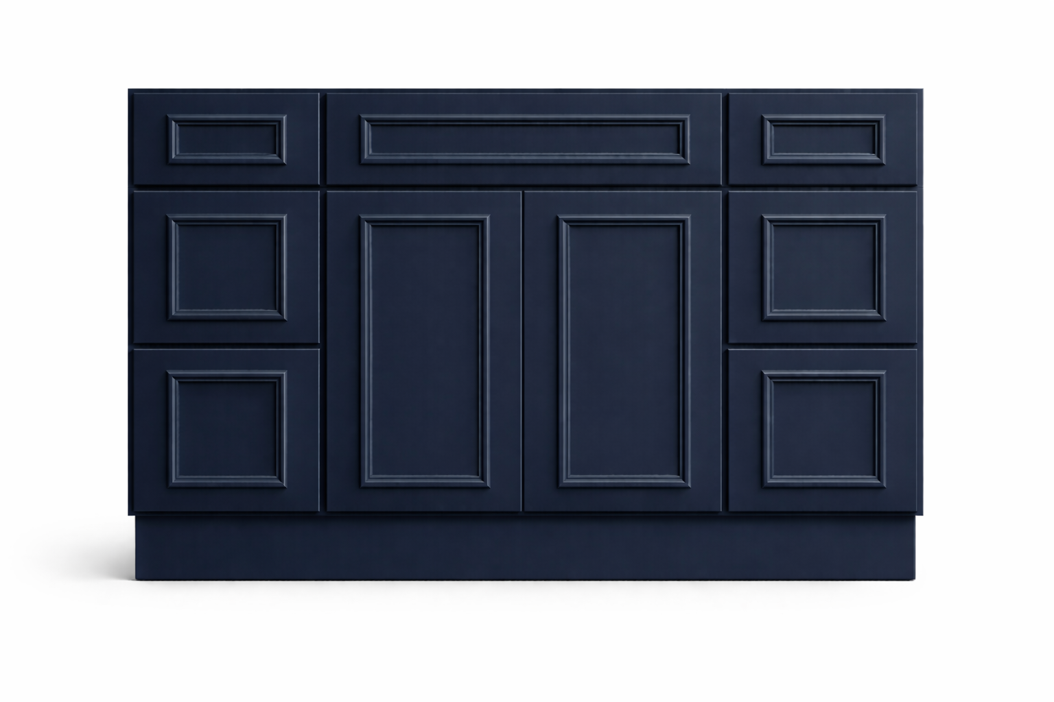 CRP-10161 Style Vanity Combination Six Drawer w/ Butt Doors in SW6244 Naval