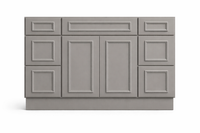 CRP-10161 Style Vanity Combination Six Drawer w/ Butt Doors in SW7017 Dorian Gray