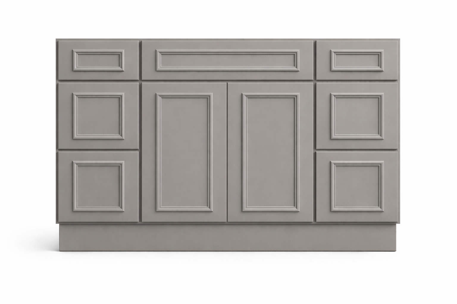 CRP-10161 Style Vanity Combination Six Drawer w/ Butt Doors in SW7017 Dorian Gray