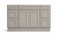 CRP-10161 Style Vanity Combination Six Drawer w/ Butt Doors in SW7030 Anew Gray