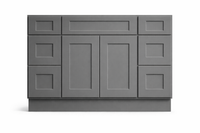 Shaker Style Vanity Combination Six Drawer w/ Butt Doors in SW7067 Cityscape
