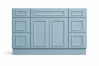 CRP-10161 Style Vanity Combination Six Drawer w/ Butt Doors in SW7613 Aquasphere