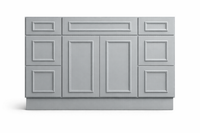 CRP-10161 Style Vanity Combination Six Drawer w/ Butt Doors in SW7663 Monorail Silver
