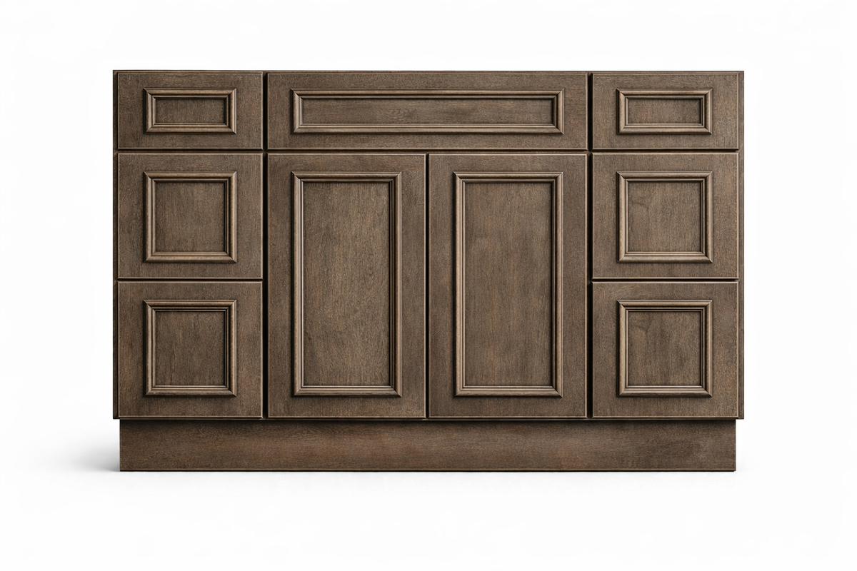 CRP-10161 Style Vanity Combination Six Drawer w/ Butt Doors in Seaside